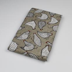 Tovaglia Loneta Stampata MH0212 Galline Beige