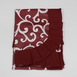 Tovaglia in Loneta Plastificata Arab Bordeaux
