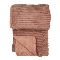 Plaid-in-pile-Luxury-Rosa-