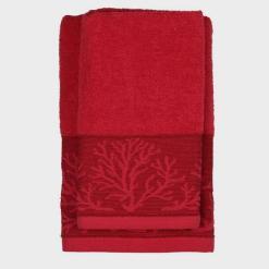 Asciugamano-viso-ospite-Ariel-rosso