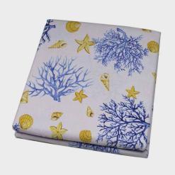 Copriletto-corallo-blu