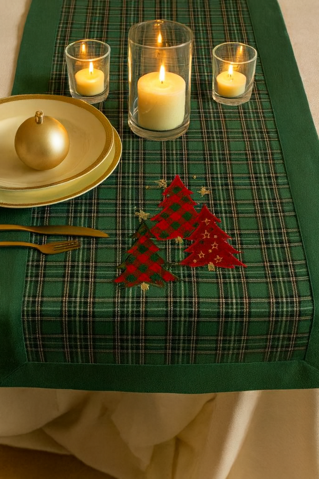 Runner Natalizio Christmas Check per tavola - immagine 6