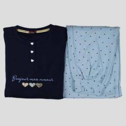 Pigiama-caldo-cotone-donna-610-blu