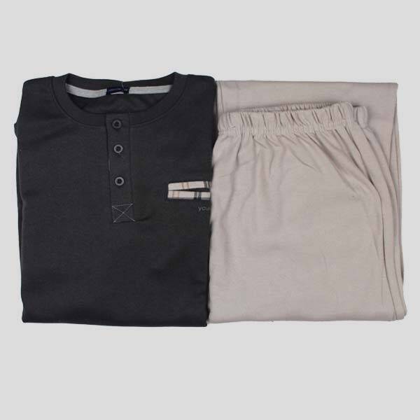 Pigiama-caldo-cotone-uomo-607-grigio