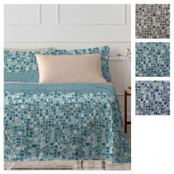 Completo letto Amelie blu 100% cotone