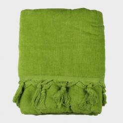 Telo-mare-con-frange-verde-chiaro