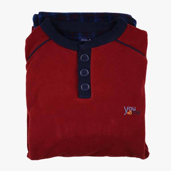 Pigiama-uomo-pile-ymp707-bordeaux
